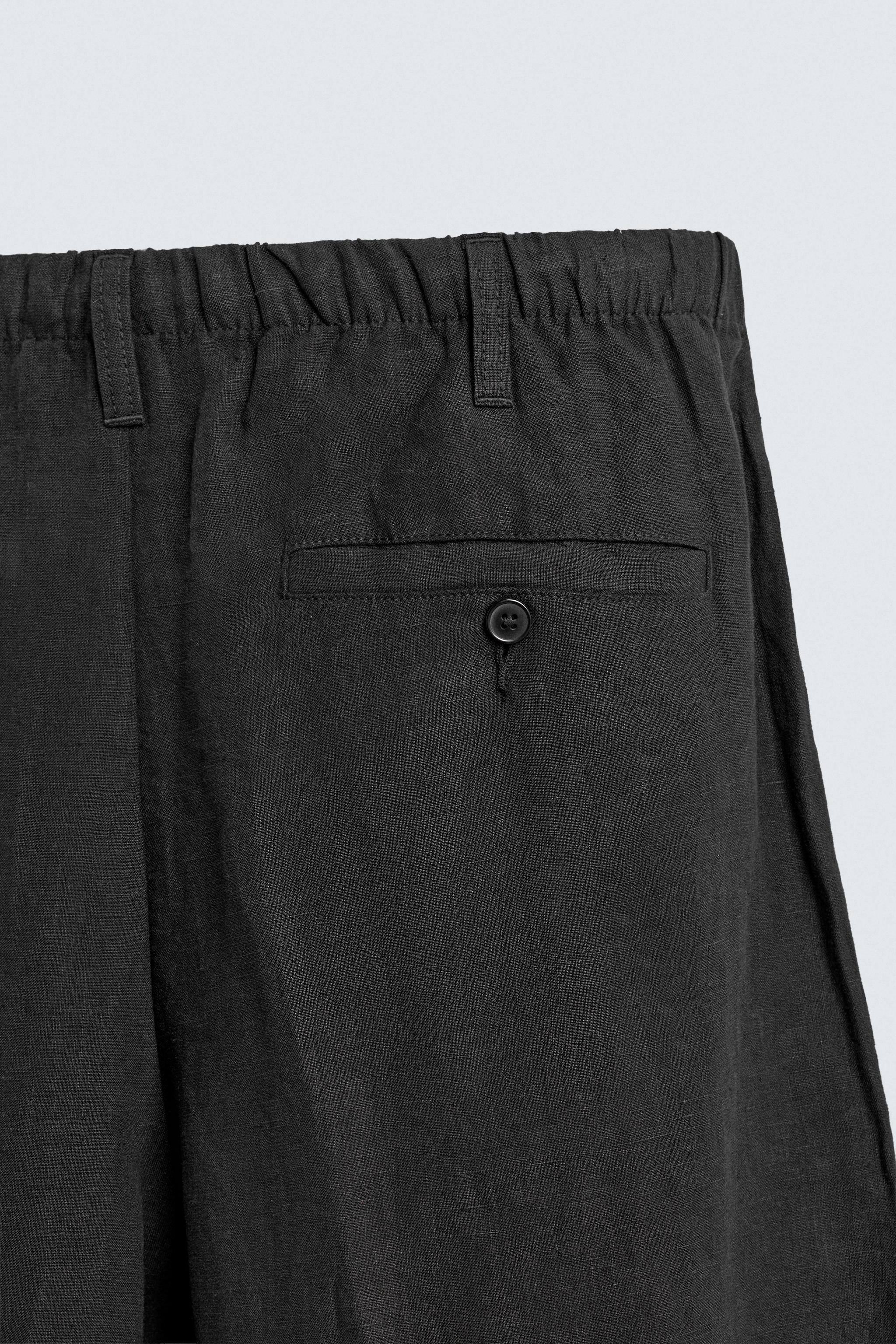 100% LINEN RELAXED FIT PANTS